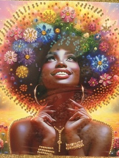 Solene — The Sunflower, Diamond Divas diamond art portrait No. 04