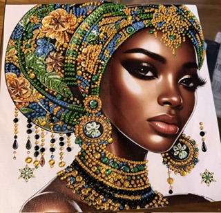 Ife — The Beaded Crown, handmade diamond art