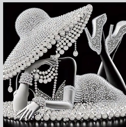 Marlene — The Recline, Diamond Divas diamond art portrait No. 28