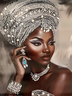 Amara — The Headwrap, Diamond Divas diamond art portrait No. 21