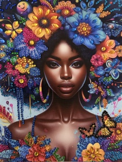Fleur — The Wildflower, Diamond Divas diamond art portrait No. 16