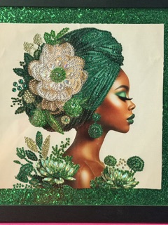 Verde — The Keeper, Diamond Divas diamond art portrait No. 02