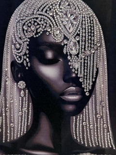 Noire — The Diamond Veil, Diamond Divas diamond art portrait No. 19